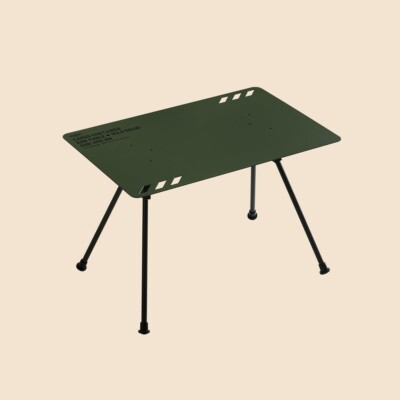CARGO CONTAINER End Table Compact Camping Table + Table Carry Bag-Wild Khaki