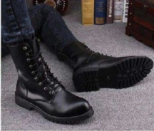 Mens suede combat boots top