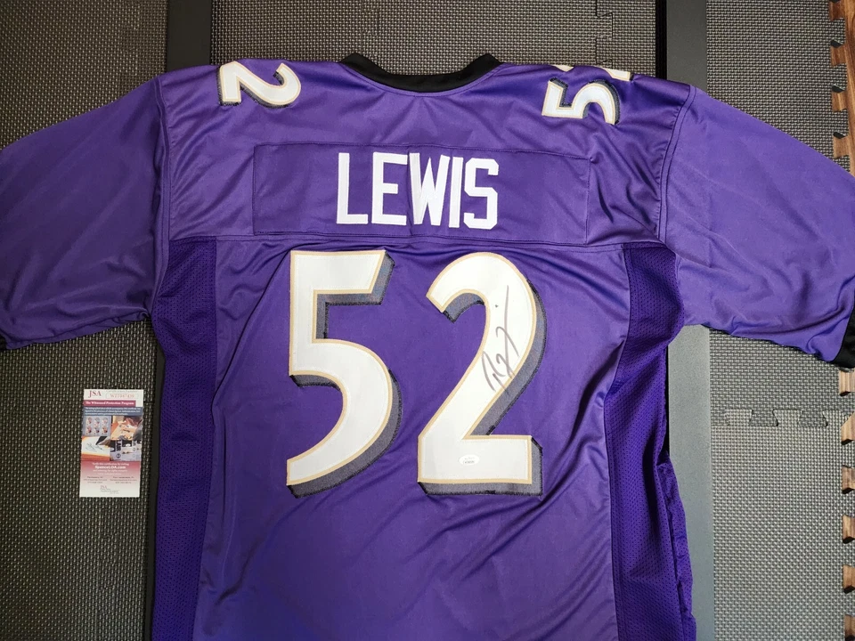 Ray Lewis, Baltimore Ravens,  Autographed Custom Jersey, JSA Authentication - Image 3 of 4