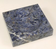 PRL) POSACENERE PORTACENERE MARMO PIETRA SODALITE MARBLE ASH-TRAY CENDRIER 