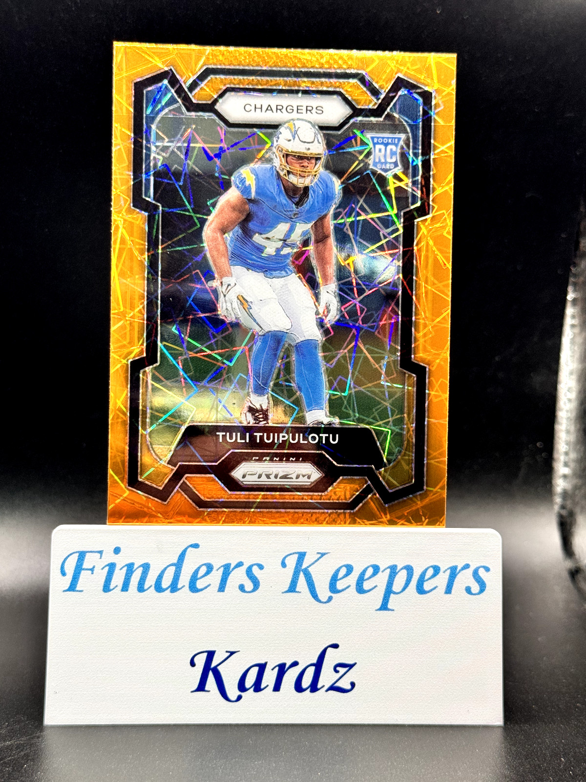 2023 Prizm Football Orange Lazer TULI TUIPULOTU RC #354~CHARGERS