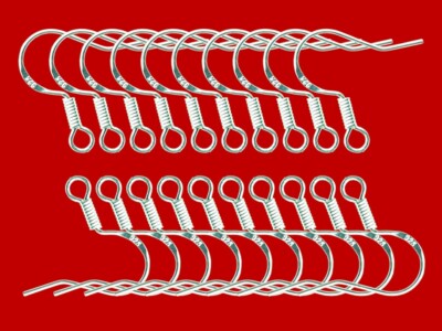 925 gestempelte stilvolle Fischhaken zur Schmuckherstellung Lernzubehör DIY