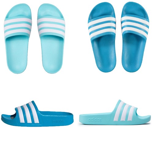 Adidas Kids Sliders Boys Slides Adilette Aqua Flip Flops Beach Sandals Slippers - Picture 1 of 17