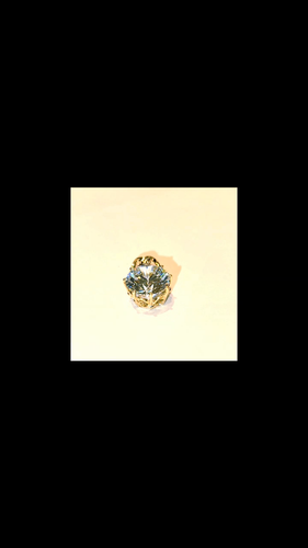 Solitär Anhänger 585 = 14 K Gold Zirkon 6 ct gepunzt 11.9mm Durchmesser - Video 1 of 1