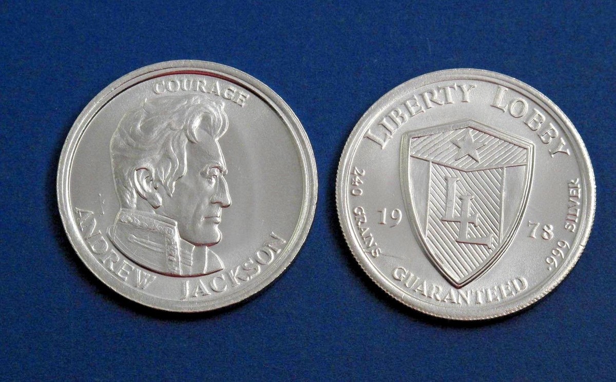 1/2oz Silver 1978 Liberty Lobby Andrew Jackson Round | eBay