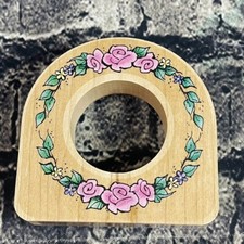 Stampendous Nestling Stamp 1998 WN003 Rose Ring Frame Wooden Rubber Stamp