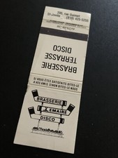 Vintage Canada Matchbook: “Brasserie Emaire Disco” St-Jovite • Hockey Sticks