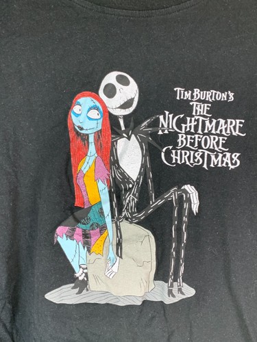 Nightmare Before Christmas T-Shirt Womens XL Black Graphic Regular Fit Casual - Picture 8 of 16