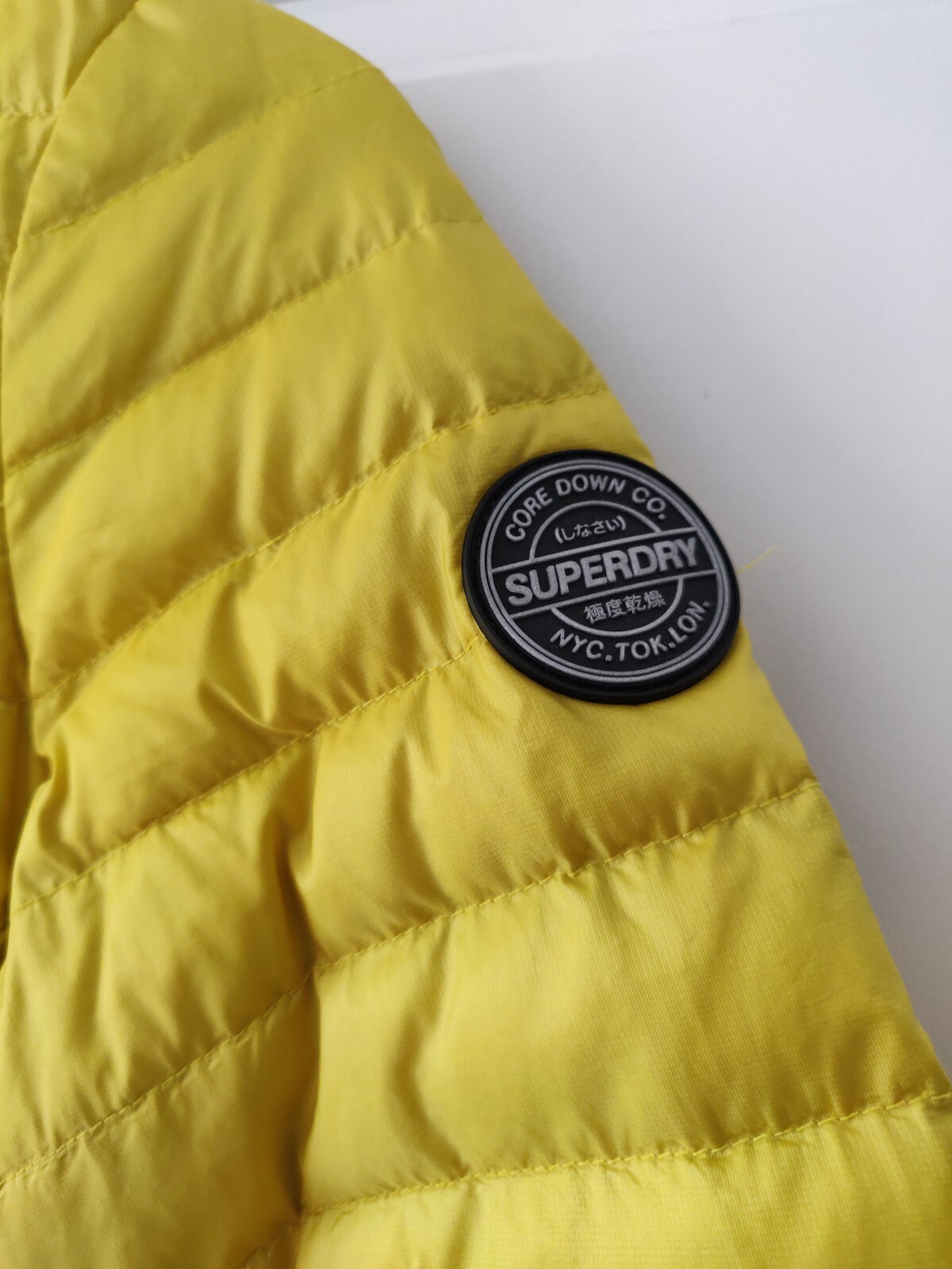 Superdry Down Yellow Puffer Jacket Lightweight Co… - image 5