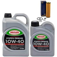 MotoröL Set 10W-40 Meguin 6 Liter + ÖLfilter Sh 4030 P FüR Mercedes C-Klasse Slk