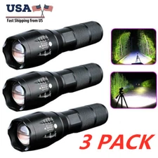 3 x Tactical 18650 Flashlight Ultrafire High Powered 5Modes Zoomable Aluminum