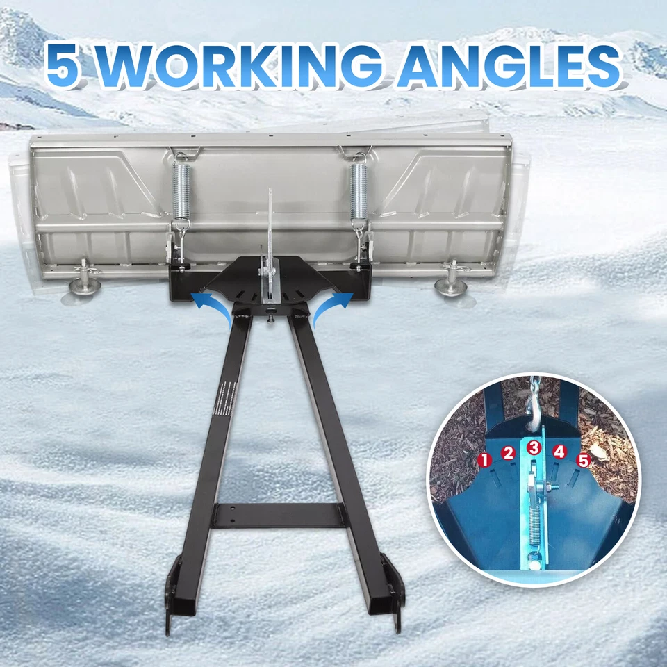 Snow Plow Adjustable 48" Blade Universal Kit For Honda Kawasaki Polaris ATV - Image 3 of 4