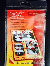 Scrapbook Adhesives Red Metallic Deco Photo Corners Self-Adhesive 140 Ct. LOVE