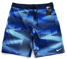 Nike Vapor 11" Blue Black Stretch Boardshorts Swim Trunks Men's NWT