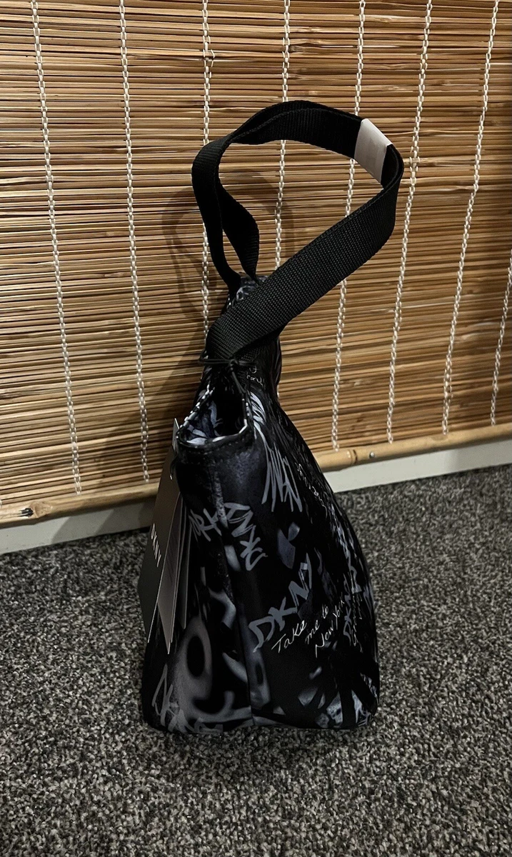 DKNY Insulated Water Resistant Lunch Cool Bag Tote Black Print New RRP 90