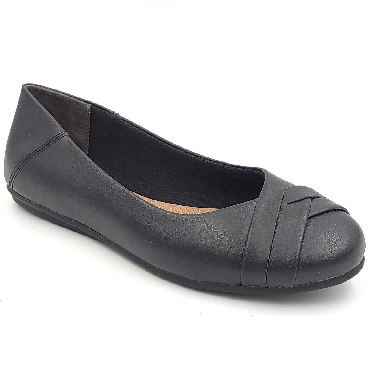 Style & Co Women Slip On Ballet Flats Sennette Size US 6M Black Smooth