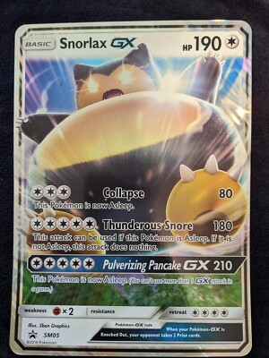 Pokmon Snorlax GX JUMBO Promo Card Full Art Holo SM05 | eBay