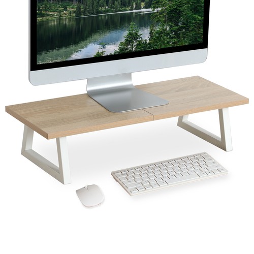 24 inch Dual Monitor Stand Riser for Wood & Steel Desktop Riser Organization. - Picture 12 of 37