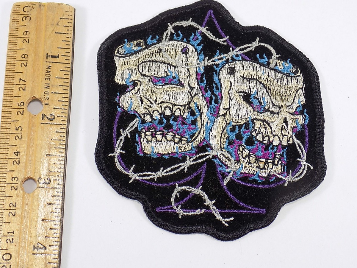 DRAMA SKULLS PATCH Laughing Crying Skulls on ACE OF SPADE JACKET
