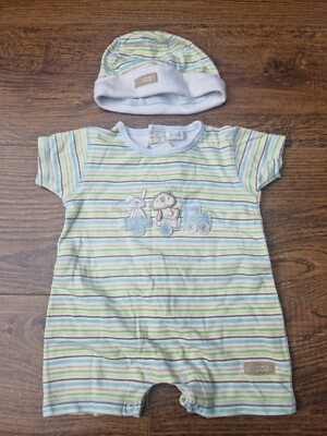 Coco Jungen Designer Spielanzug/Strampler mit Mütze Alter 3-6 Monate