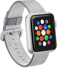 NEW Modal GRAY Woven Nylon Band Strap for Apple Watch 38mm Smart Accessory
