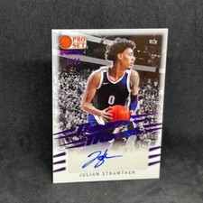 2021-22 Leaf Pro Set Power Moves Julian Strawther 8/20 Purple RC Auto XRC Rookie