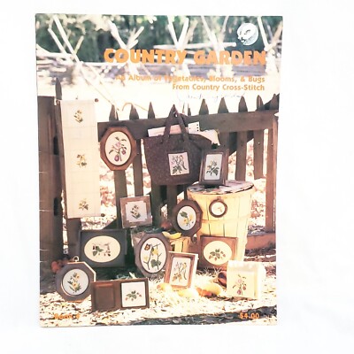 Country Garden Cross Stitch Patterns Joyce C Bailey 1980 Vegetables Blooms Bugs