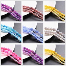 6/8/10mm Natural Multicolor Dream Frost Agate Round Gemstone Loose Beads 15'' AA