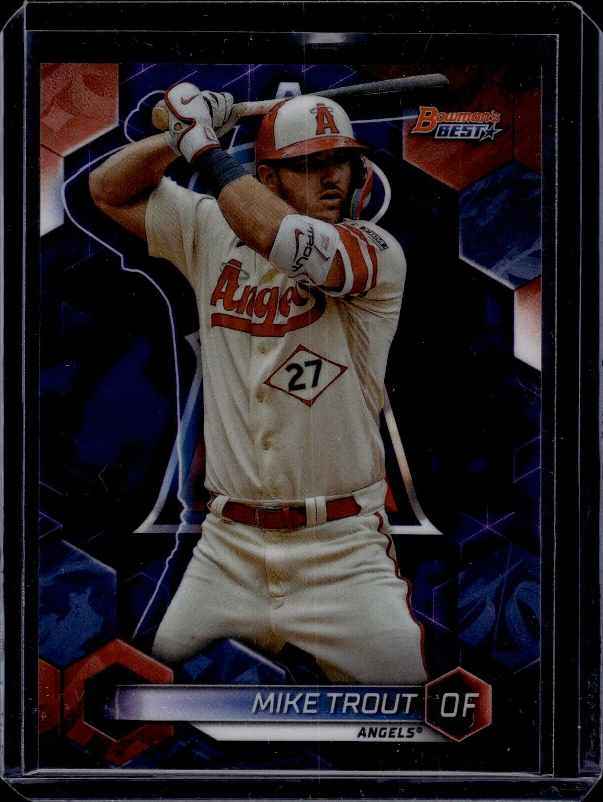 2023 Bowman's Best Purple Refractors #44 Mike Trout 185/250