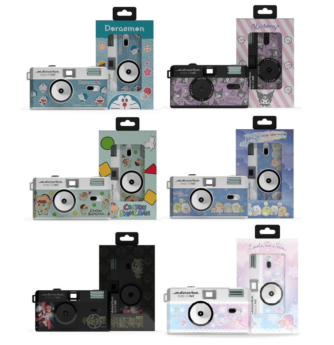 Escura S35H Half-Frame 35mm Reuse Film Camera SUMIKKO DORAEMON