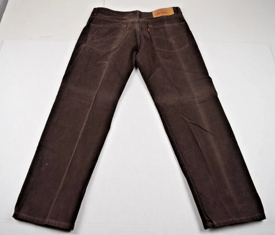 Vintage Levis 501 Jeans Retro Big E Button Fly 34 x 28 80s Brown c.1988 - Image 2 of 4