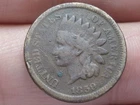 1859 Copper Nickel Indian Head Cent Penny- VG/Fine Details