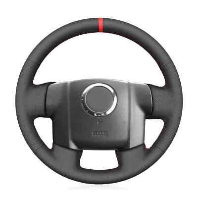 Black Genuine Leather Car Steering Wheel Cover for Isuzu D-MAX 2007-2011 - Imagen 1 de 4