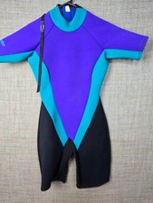 Gladiator Wet Suit 3/2mm Neoprene Size 14 Blue Black Made USA