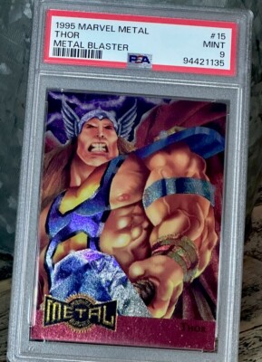 THOR PSA GRADED MARVEL METAL RARE 90s SP HOLO FOIL INSERT CARD | eBay