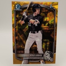 Kyle Lodise White Sox 1st Bowman Chrome Draft Sapphire 2025 Gold #BDC-144 /50