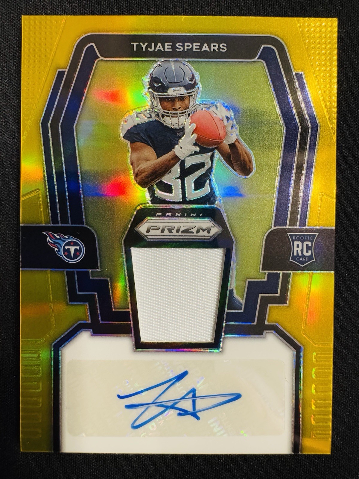 2023 Prizm Tyjae Spears RPA True Gold Prizm /10 Rookie PATCH AUTO RC SSP