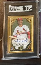 Masyn Winn 2024 Topps Gilded - Gallery of Gold /25 Emerald 10/10 Pop 1