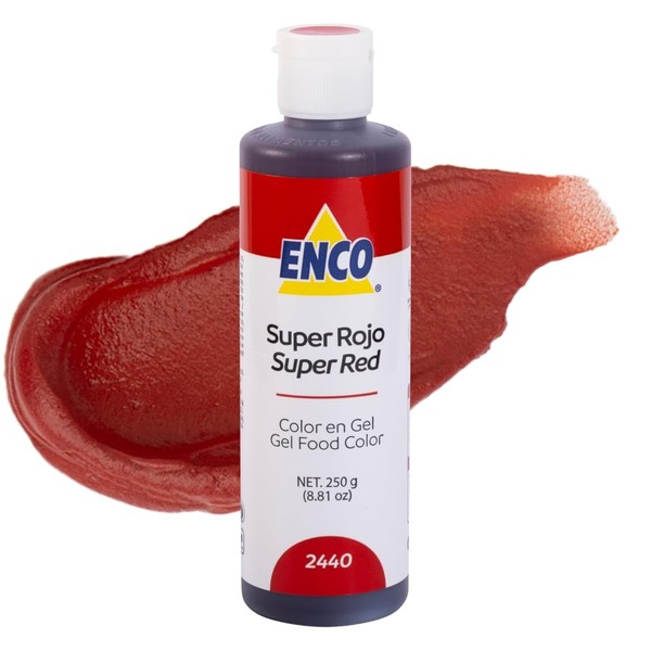 Gel colorante alimentario súper rojo 8,8 oz 250 g concentrado vegano para hornear y