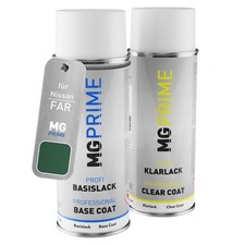 Autolack Sprühdosen Set für Nissan FAR Forest Green Pearl Basislack Klarlack