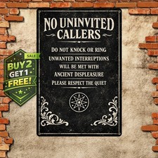Funny No Soliciting for House 8x12 Metal Tin Sign Home Decor Plaque