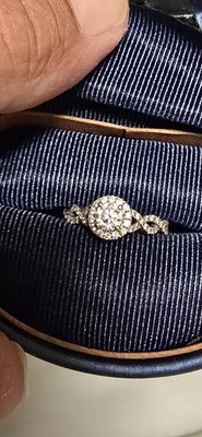 Diamantring 14kt 7/8 ctw RD DURCHMESSER ZUM FASSEN Weißgold