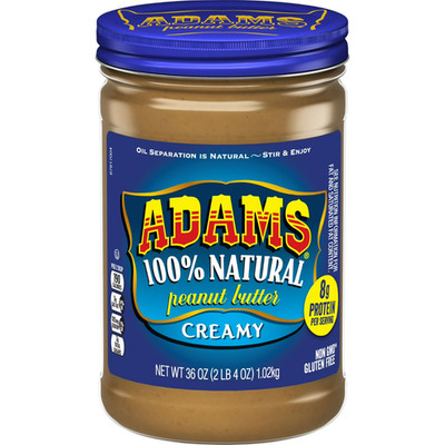 Adams Natural Creamy Peanut Butter, 36-oz Fast delivery