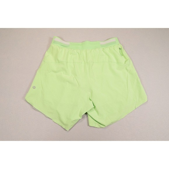 Lululemon  Fast and Free Lined Short 6'' Men S Neon Green Running Training Lined image 6