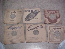 lot of 6 six  78 RPM 10" company Sleeves No Records /all different 2