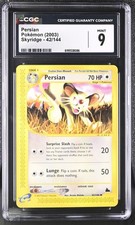 CGC 9 MINT Persian 42/144 Skyridge Non Holo Pokemon Card on eBay