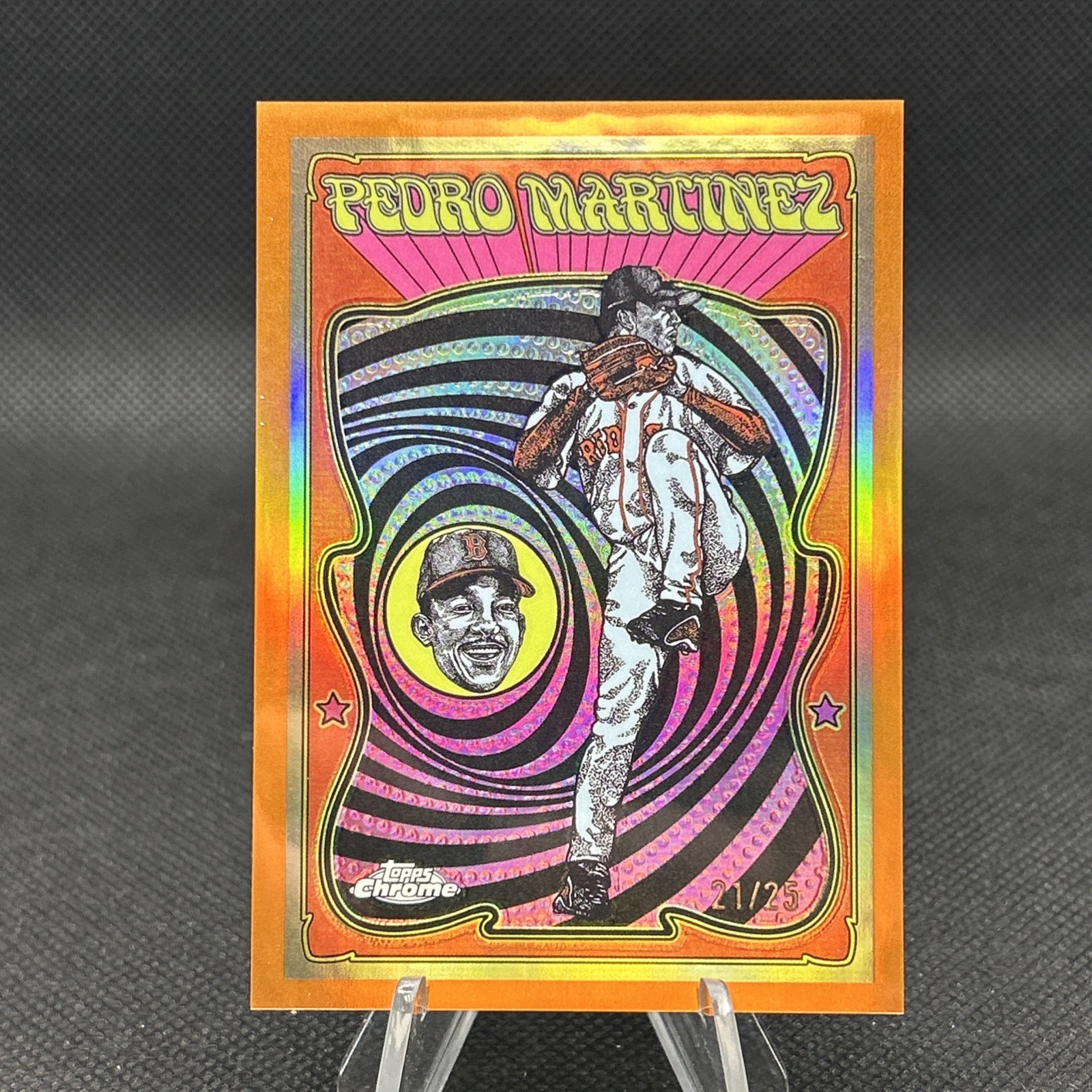 2025 Topps Chrome Ultraviolet All-Stars Orange /25 Pedro Martinez #UV-15 Red Sox