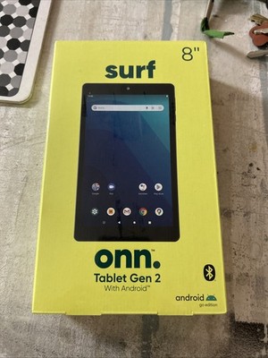 NIB Onn Surf Tablet Gen 2 with Android 32GB, Wi-Fi, 8'' - black 
