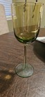 6 Vintage Green Vintage Crystal Wine Glasses — photo 5