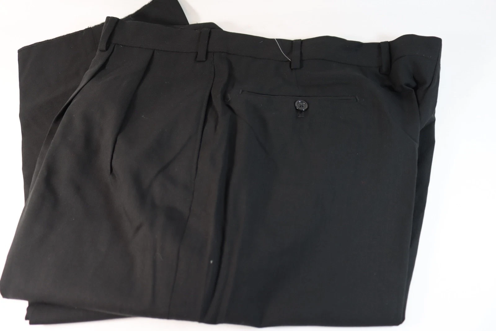 JOS A BANK Dress Pants Mens Size 46 Regular Black Slacks Pleated Unhemmed NEW